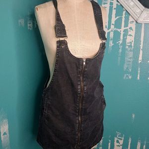 NWOT F21 Black Denim Overall Jumper